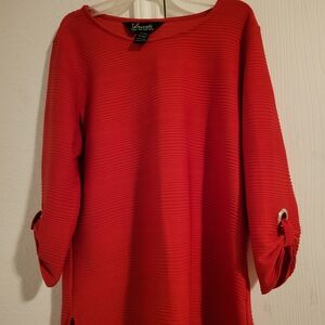 Vince Vibrant Red Knit Top